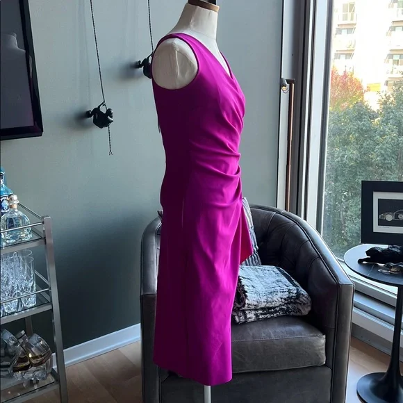 New Chiara Boni La Petite Robe Charisse Ruffle Cocktail Dress Size 4